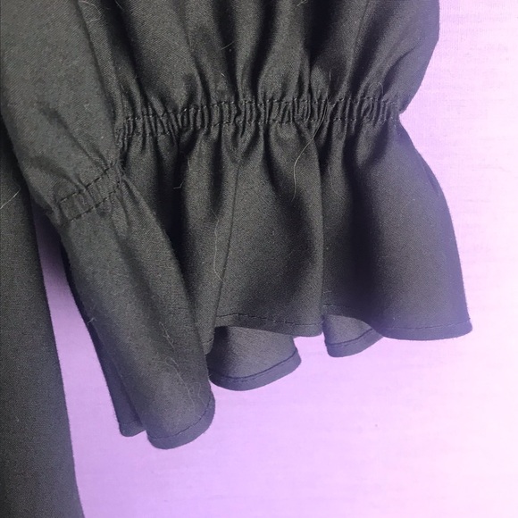 Malco Modes Black w/ Gold Detail Sailor Blouse - Picture 6 of 8